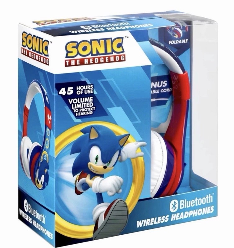 Sonic The Hedgehog Bluetooth Headphones for Kids, Wireless Headphones with Mi…