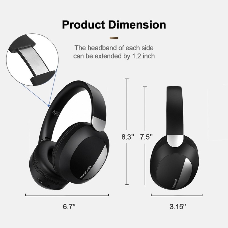 Bluetooth Wireless Headphones Portable Headsets Over Ear For Google Cell Phone gallery