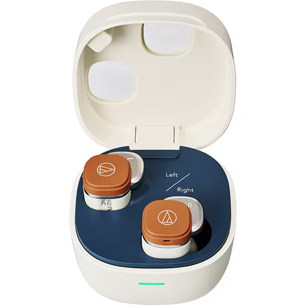 Audio-Technica ATH-SQ1TW2NC True Wireless Noise Cancelling Earbuds white camel gallery