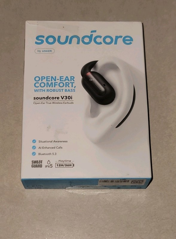 Soundcore V30i Open-Ear Headphones Ergonomic Ear Hooks Sport Earbuds