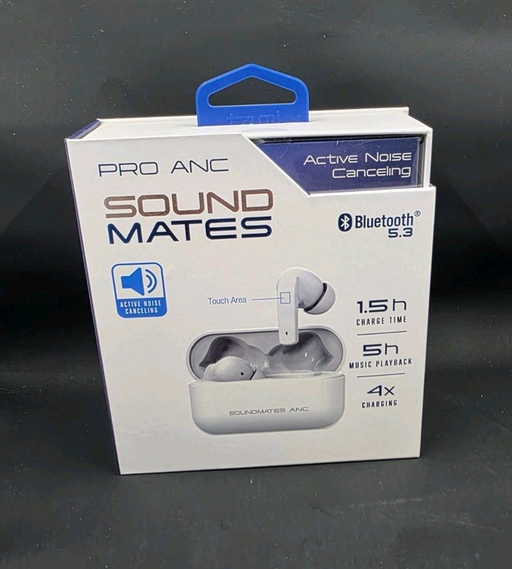 Pro Anc Sound Mates Wireless Earbuds Noise Canceling, Sweat Resist, 5 Hour Music