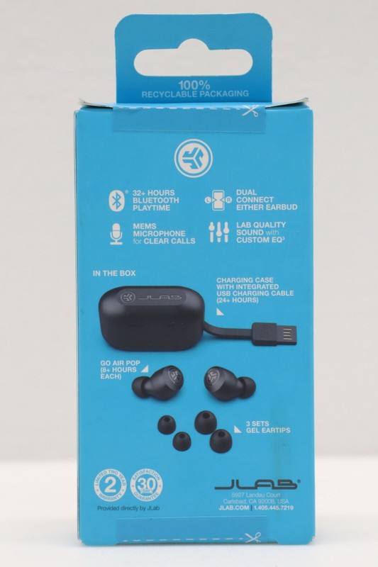 JLab Go Air POP True Wireless Bluetooth Earbuds, iOS, Android, Black Brand New gallery