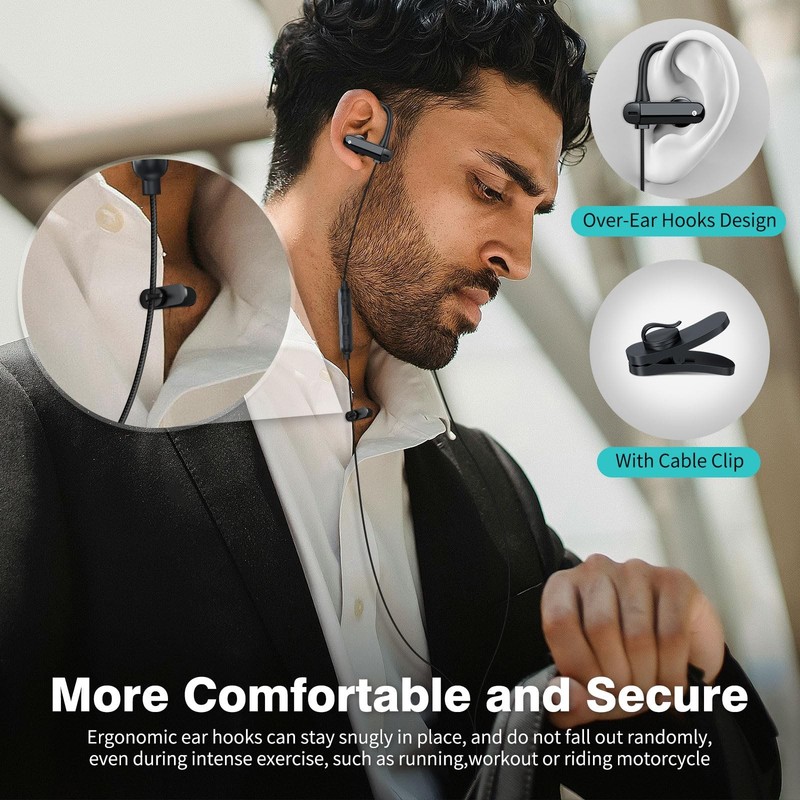 USB C Headphones Over Ear Hook Kids Sport Wired Earbuds with Loop Mic for Sam... gallery
