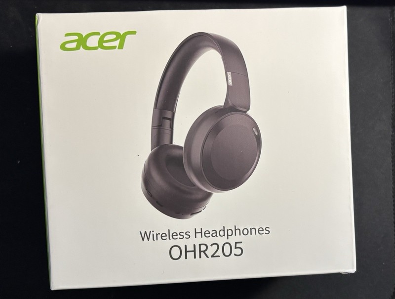 Acer OHR205 Bluetooth Headphones 70H Playtime Foldable Over-Ear Black NEW