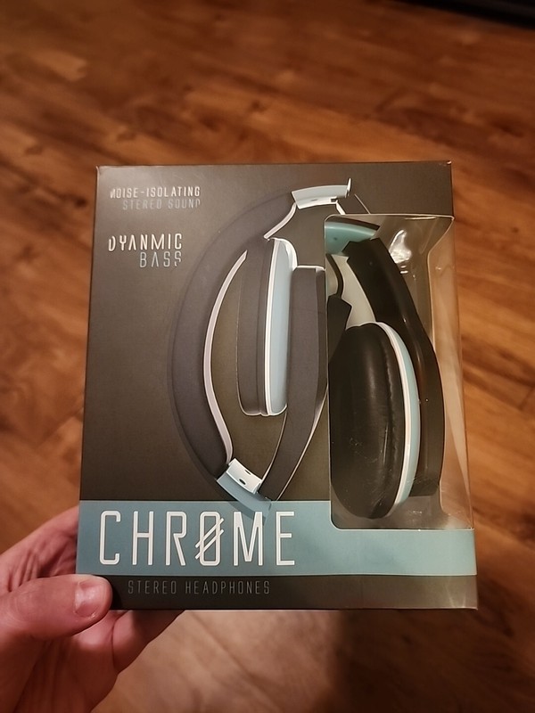 Chrome Stereo Headphones