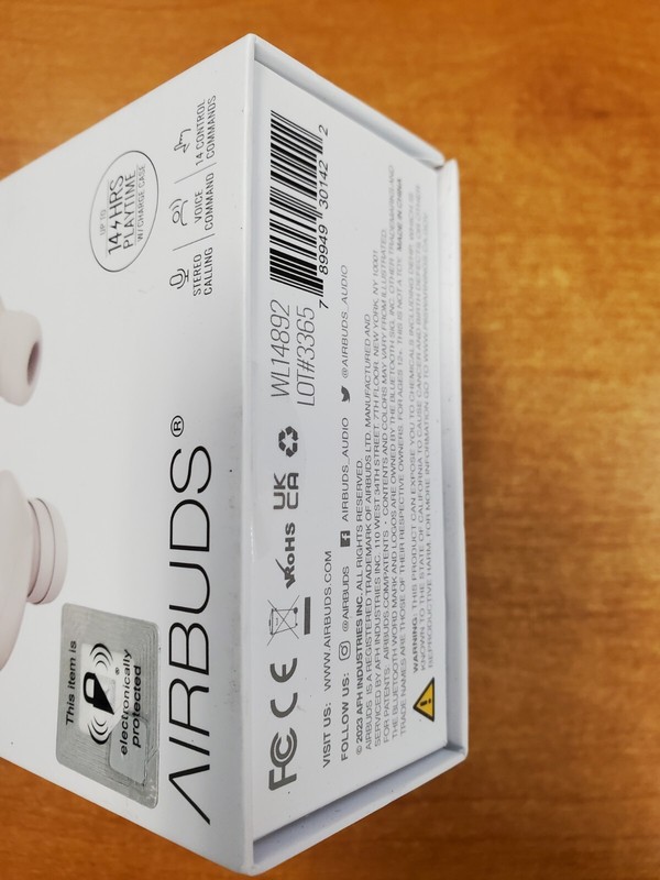 True Wireless AirBuds Air5 Ear Buds White 14 Hours Play Time Bluetooth 1422-R6P5 gallery