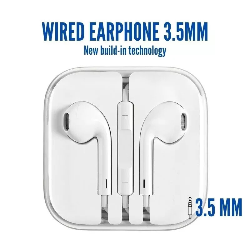 50X Headphones Earphones 3.5mm iPhone 6/5/4/iPad/Air Wired Earbuds with Mic Lot