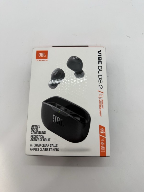 JBL Vibe Buds 2 True Wireless Bluetooth Noise Canceling Earbuds (Black)