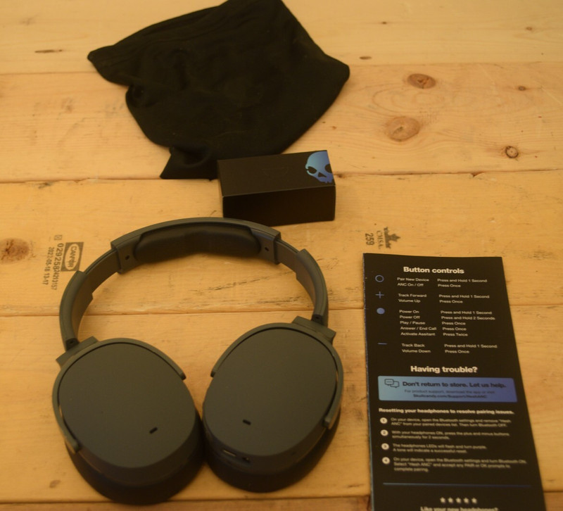 Skullcandy Hesh ANC Bluetooth Noise Cancelling Over-Ear Headphones Gray w Manual gallery