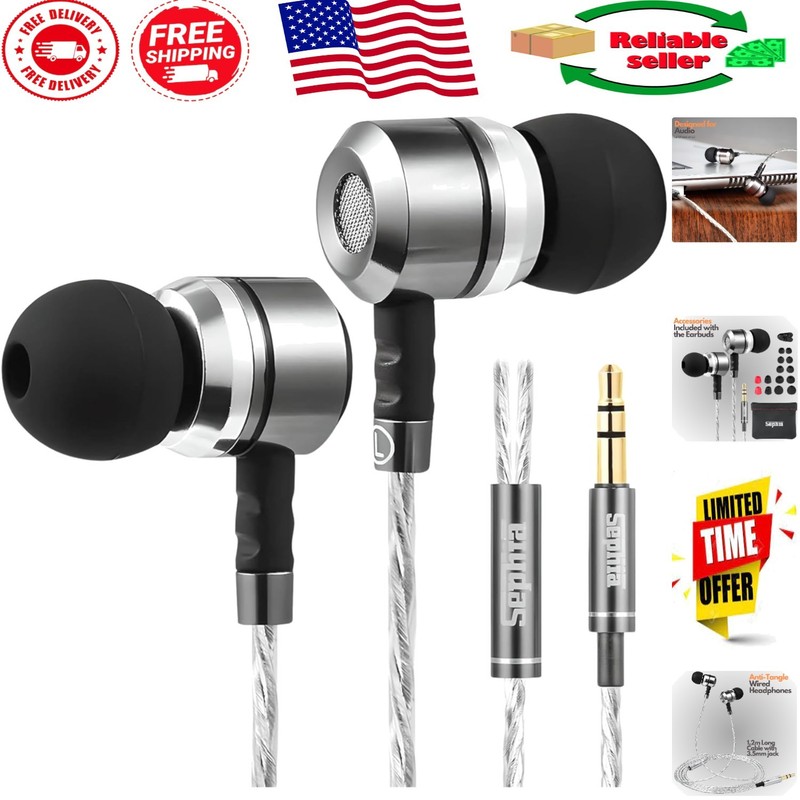 SP3060 In-Ear Wired Headphones with Noise Isolation – Perfect for Music Lovers