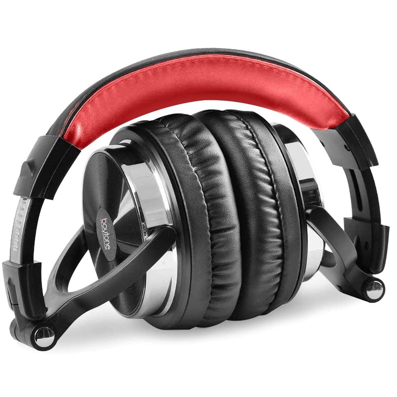 Boytone BT-10RD Wired Over Ear Headphones Studio Monitor & Mixing 50mm, Red gallery