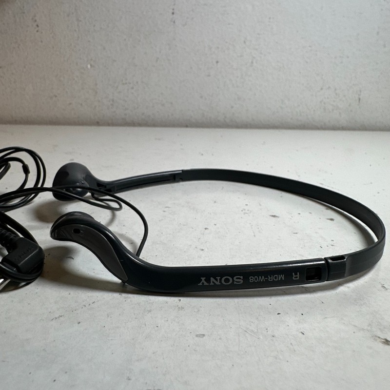 Sony MDR-W08 Black Wired Portable Lightweight 3.5 mm Jack Stereo Headphones gallery
