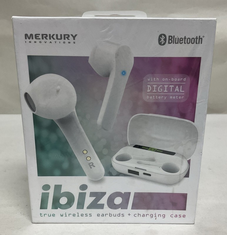 Ibiza True Wireless Earbuds + Charging Case. Bluetooth V5.0 / 30Ft Range.