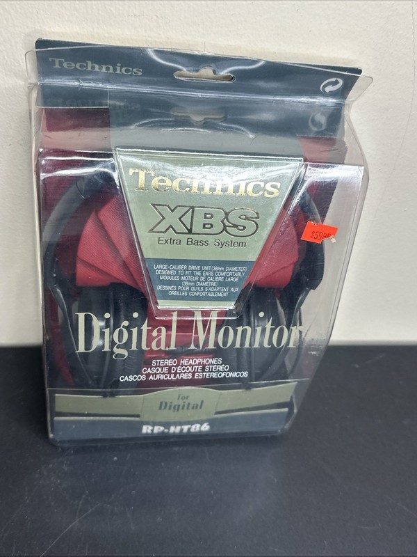 Technics RP-HT86 XBS Digital Monitor Headphones READ Pads Deteriorating