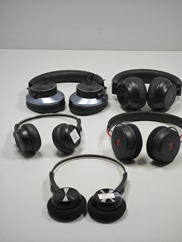 Lot of 5 Untested Miiego Headphones - Various Colors & Models gallery