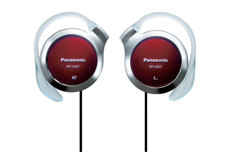 Panasonic RP-HZ47-R Ear-Hook Headphones – Red