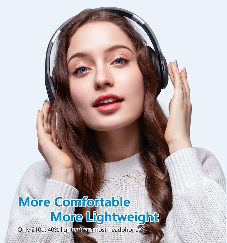 Bluetooth Headphones over Ear, 60 Hours Playtime Foldable Headphones Wireless Bl gallery