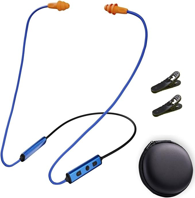 Cuzabe Ear Plugs Bluetooth Headphones for Work, Neckband Wireless Earbuds