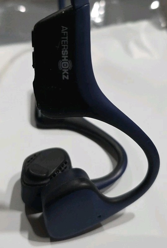 AfterShokz AS650 Wireless Air Open Ear Bone Conduction Headphones - Black/Blue gallery