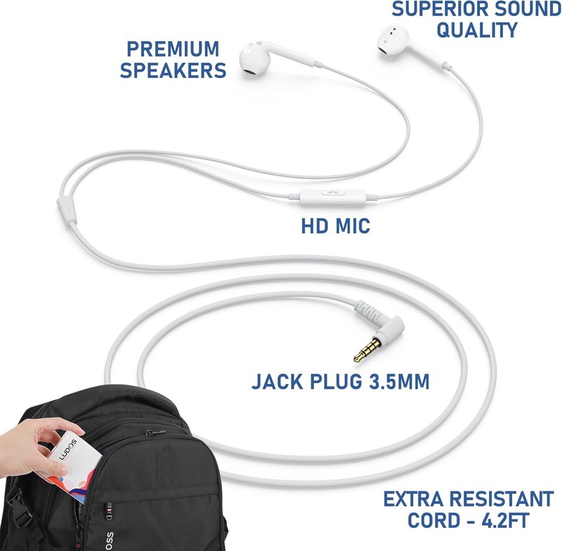 Zenith Wired Earbuds in-Ear Headphones, 5 , Earphones with Microphone, Corde... gallery