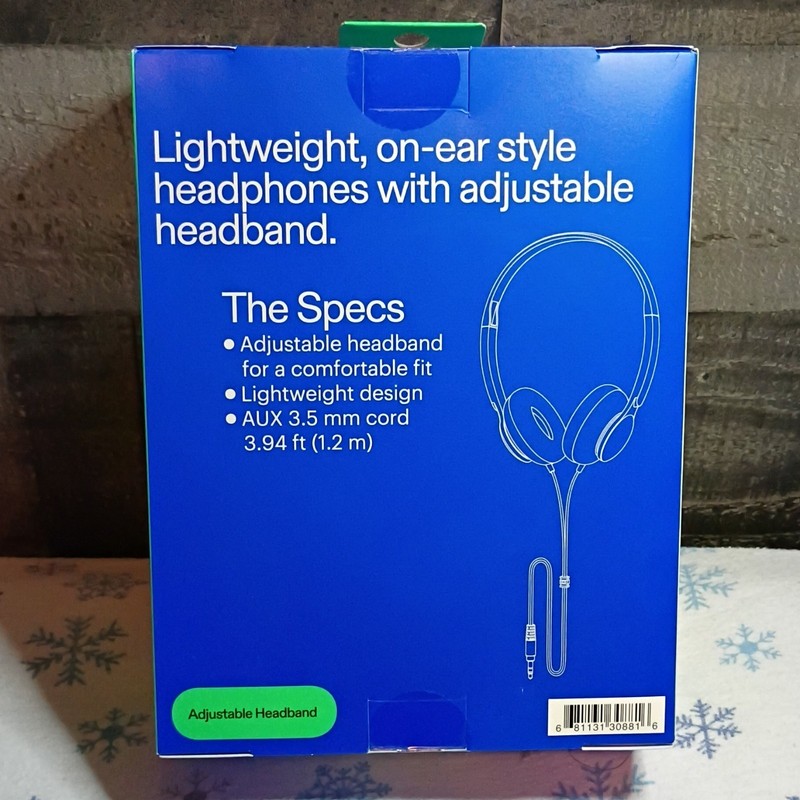 onn. On-Ear Headphones, Adjustable Lightweight Headband, 3.5mm, Black 3.94ft gallery