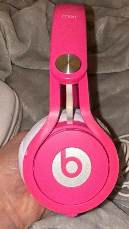 Beats by Dr. Dre Beats MIXR Over the Head DJ Wired Headphones - Pink White gallery