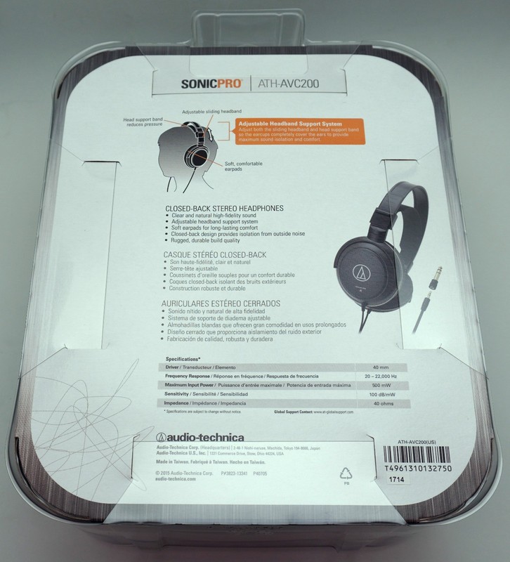 NOS Audio-Technica ATH-AVC200 SonicPro Over-Ear Headphones gallery