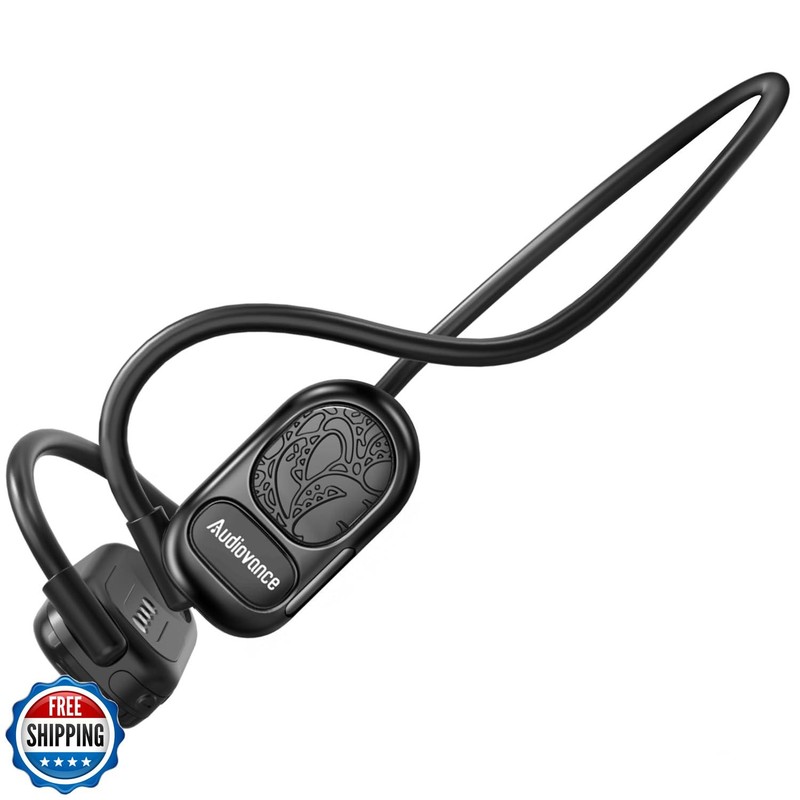 Audiovance OpenComfy CF201 Wireless Headphones for Running – Bluetooth Open-E