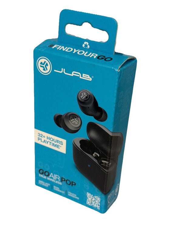 JLab – GO Air POP True Wireless In-Ear Headphones – Black