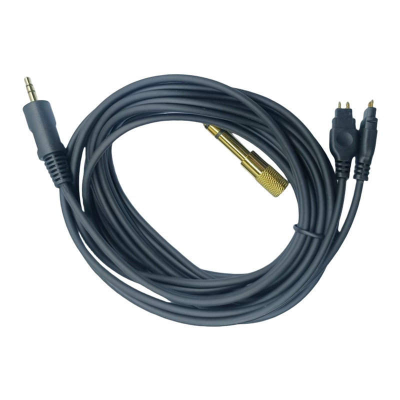 Black Headphone Cable for HD580 HD600 HD650 HD565 HD58X with 3.5mm Gold