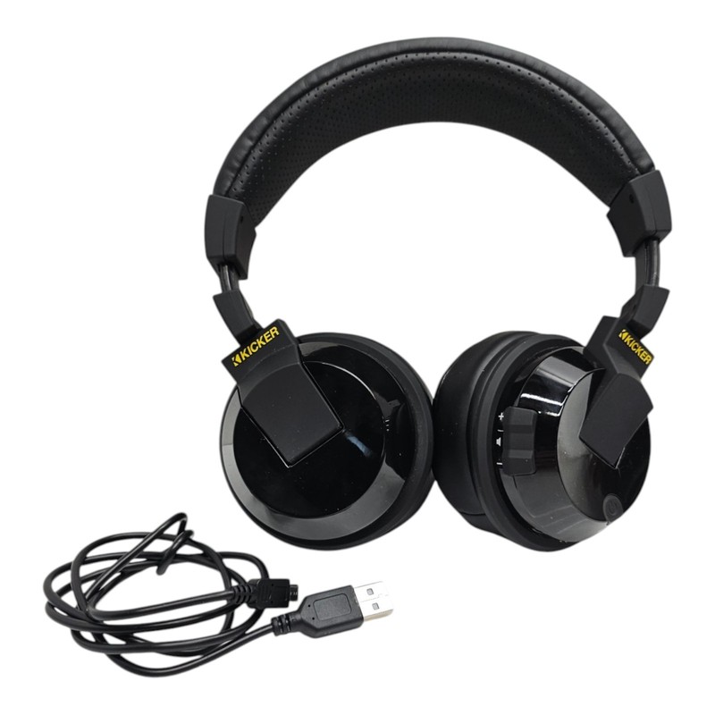 Kicker Tabor 2 Bluetooth Headphones Black Wireless With Charger