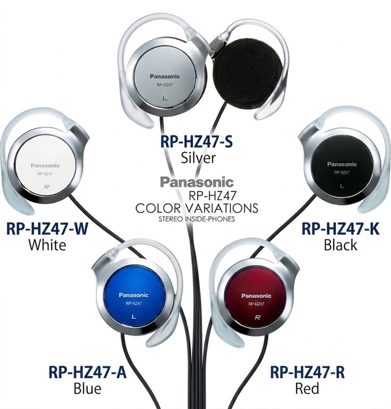New Panasonic RP-HZ47-K Clip-on Headphones Ultra Slim 9.9mm JDM Retro Japan gallery