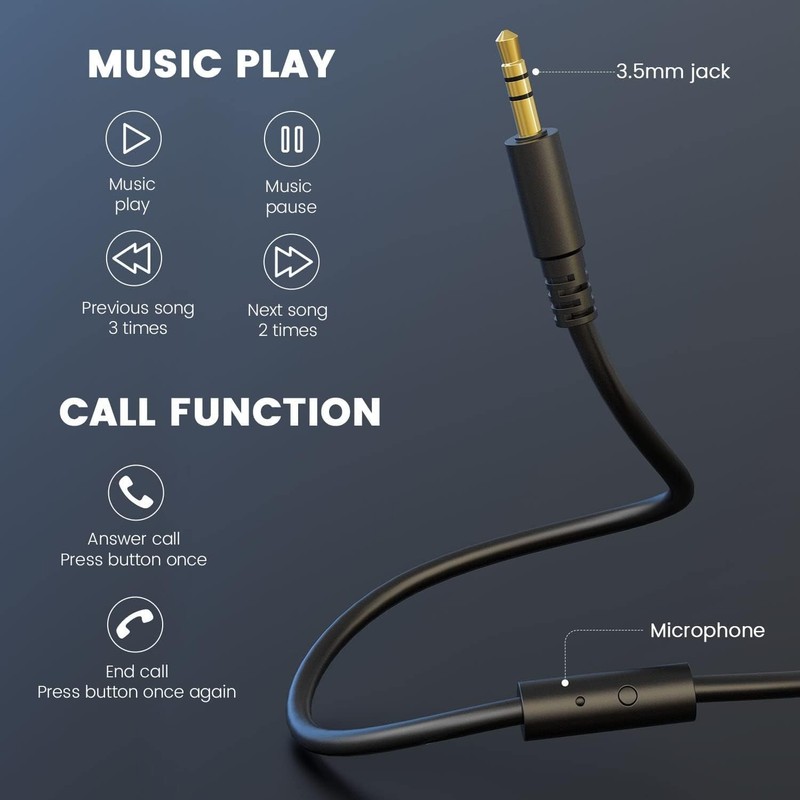 Wired Headphones - Over Ear Headphones with Noise Isolation Dual Jack Profess... gallery