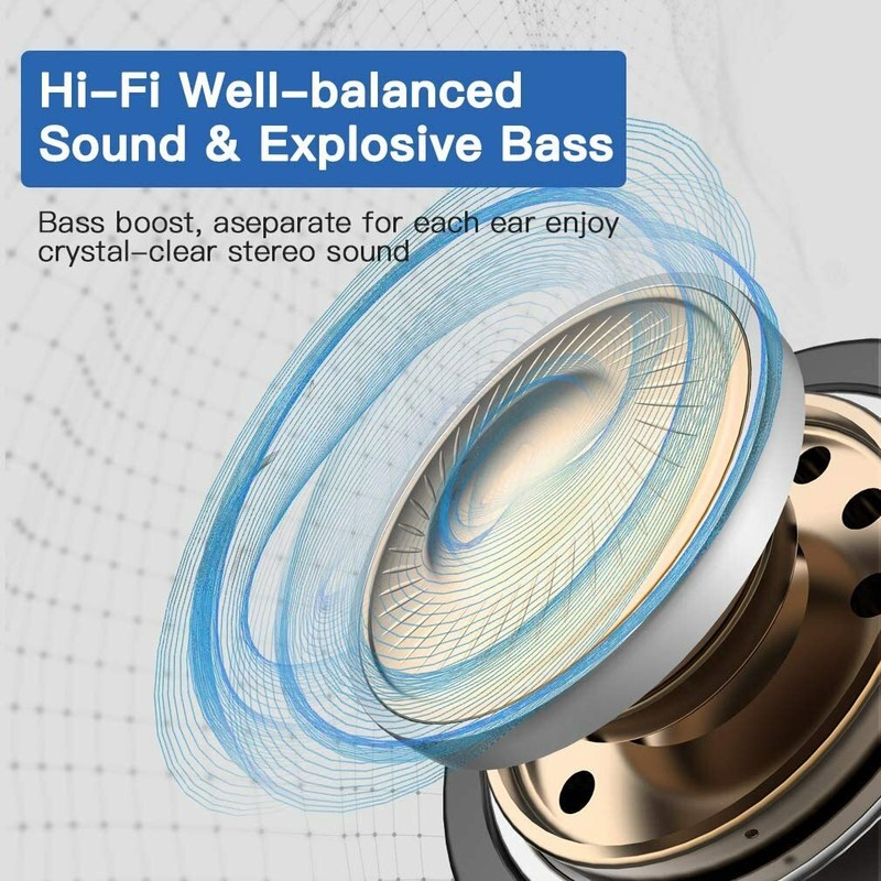 Bluetooth Headset 5.0 TWS Wireless Earbuds Headphones Stereo Ear Hook Sport gallery
