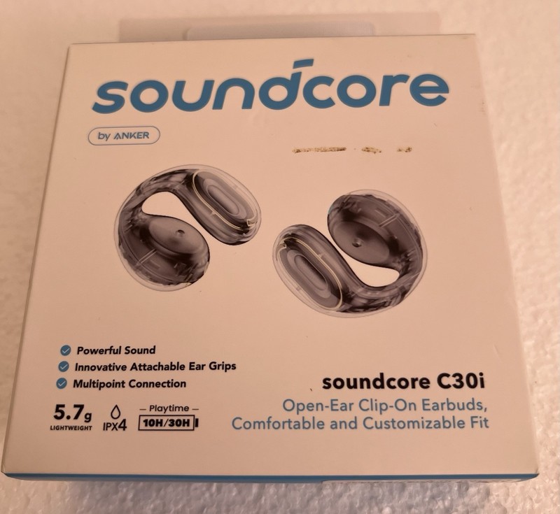 Soundcore C30i Open-Ear Earbuds Clip-On Headphone Mint Condition gallery