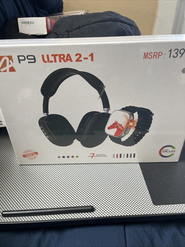 Ultra 2 in 1 Headphones & Watch Combo. Factory Sealed. See Description & Photos