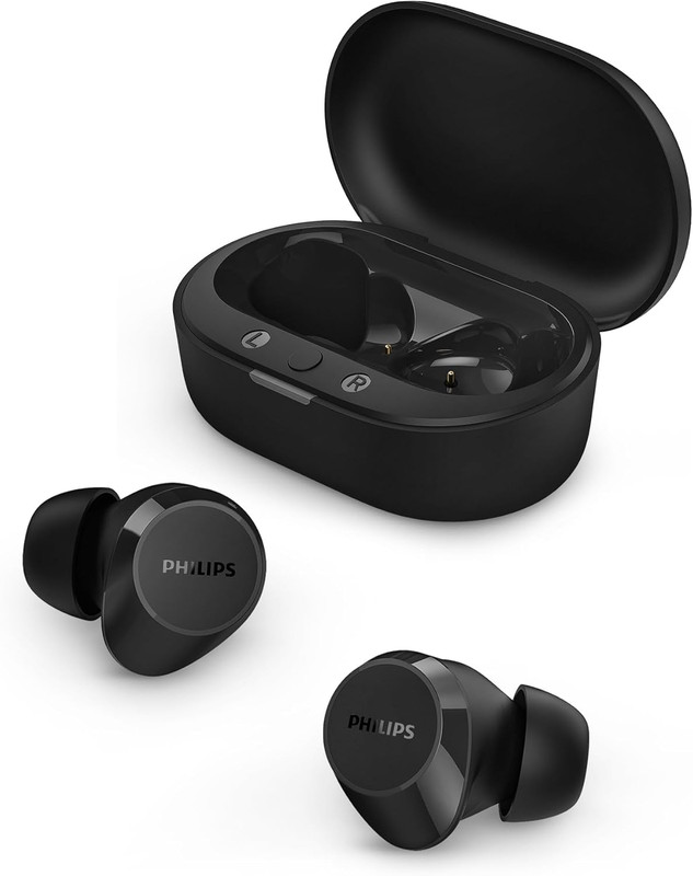 Philips TAT1219 True Wireless Bluetooth Earbuds - 18 Hours Play Time, Dynamic Ba