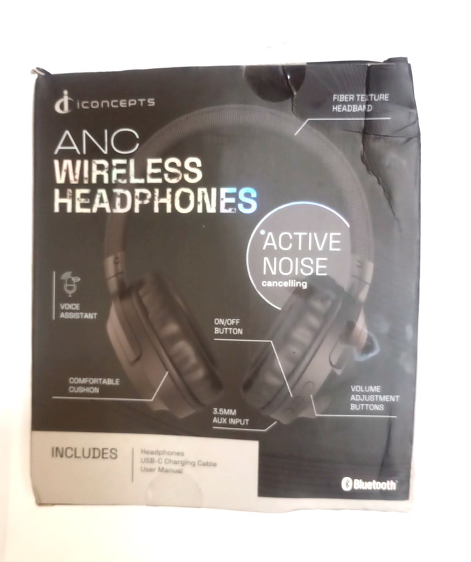 ANC WIRELESS HEADPHONES ACTIVE NOISE CANCELLING VOICE ASSISTANT