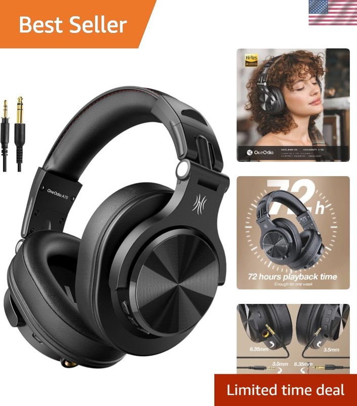 A70 Wireless Headphones: 72 Hours Playtime, Built-in Mic & Music Sharing