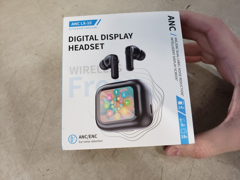 ANC LX-10 Wireless Earbuds Bluetooth Headphones – Noise Canceling, Digital LED