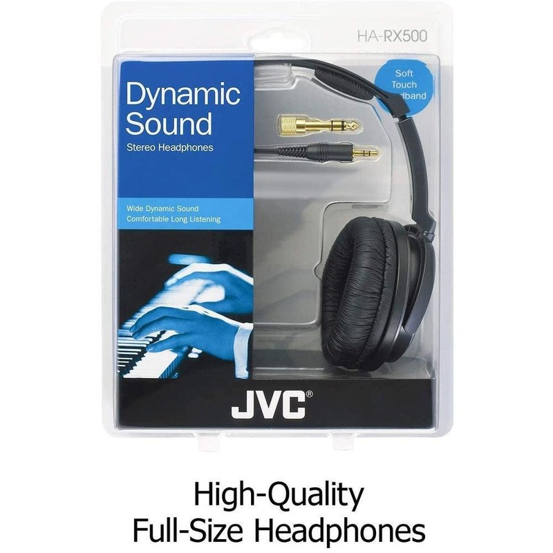 JVC Full Sized Over Ear Headband Over Ear Full Size Headband Black - HARX500 gallery