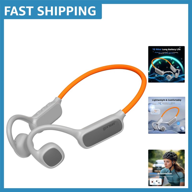 Air Conduction Headphones – Open Ear Design with LED Light & 20H Battery Life