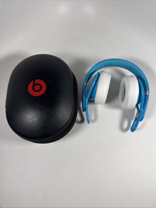 Beats Mixr Wired Headphones David Guetta Limited Edition Blue & White w/ Case
