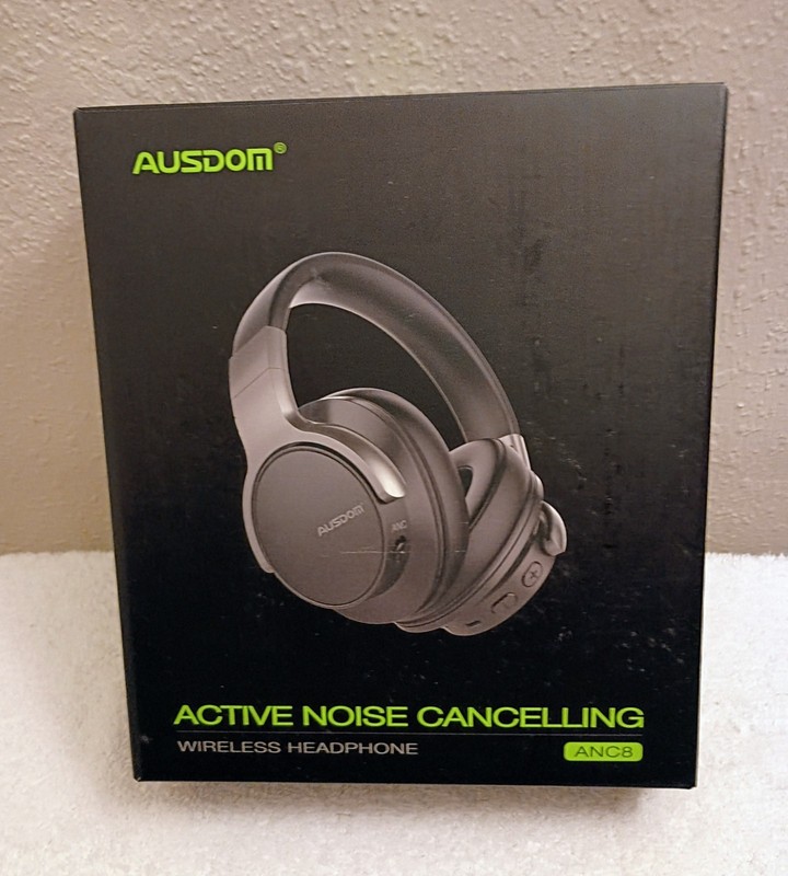 AUSDOM ANC 8 Wireless Bluetooth Headphones Black Red