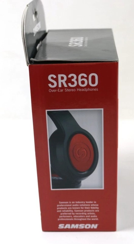 Samson Sr360 Over Ear Stereo Headphones Red And Black Lightweight Design gallery