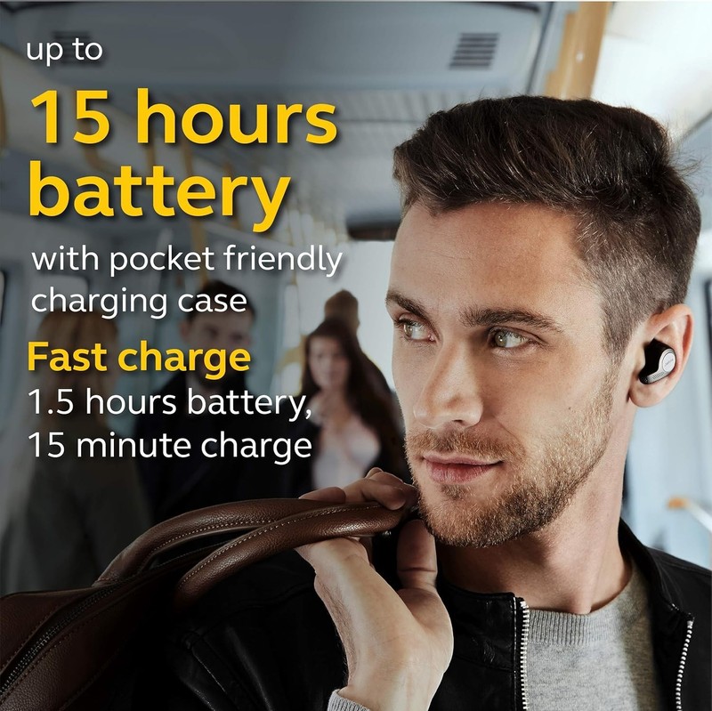 Jabra Elite 65t Earbud Pair Black Gray Bluetooth No Charging Case gallery