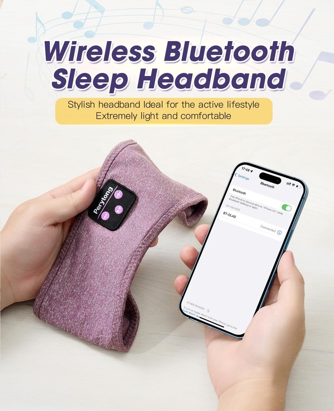 Bluetooth 5.4 Sleep Headphones For Side Sleepers HD Stereo Sport Yoga gallery