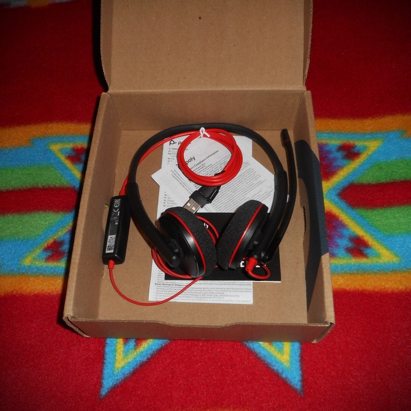 HP Plantronics Poly Blackwire 3220 Stereo USB-C Headset w/USB-C/A Adapter