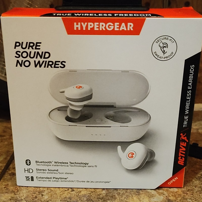 HyperGear Pure Sound No Wires True Wireless Earbuds w/ Charging Case, White