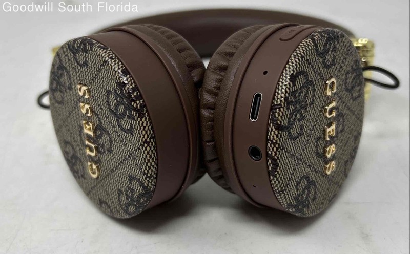 Guess SP070 Brown Adjustable Headband Wireless Over Ear Headphone Not Tested NCL gallery